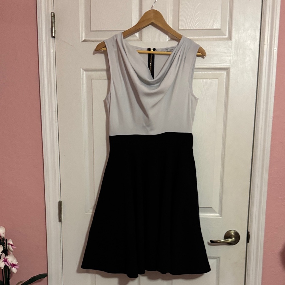 Chic Two-Tone Sleeveless Dress